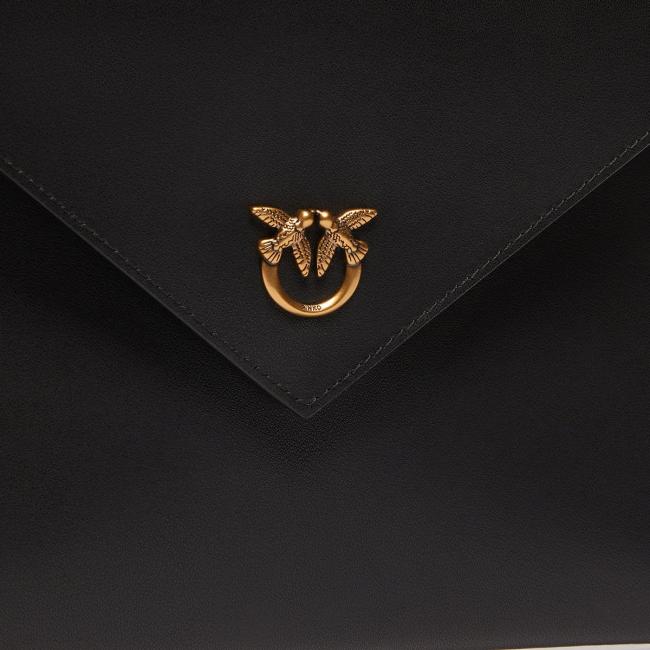 Pinko Pochette Flat Nero Antique Gold - 3