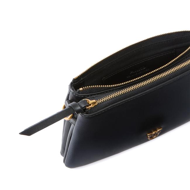 Pinko Tracollina Double Mini Nero Antique Gold - 4