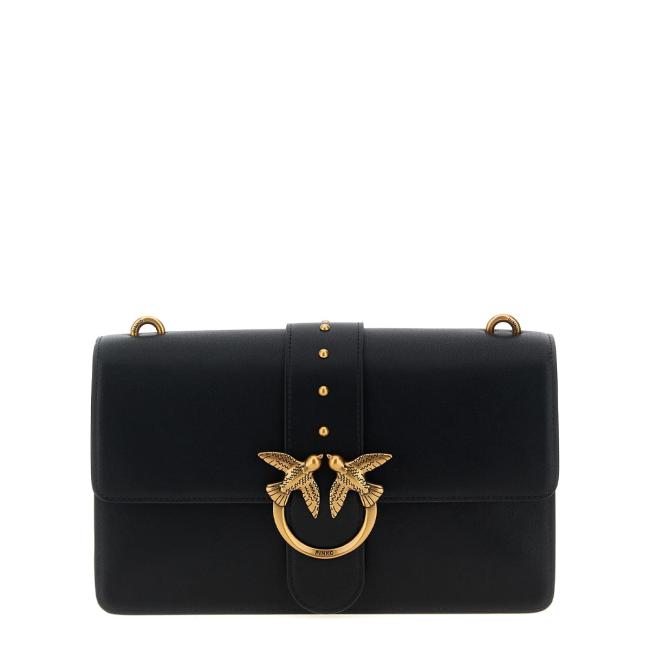 Pinko Tracolla Love One Classic Nero Antique Gold - 1