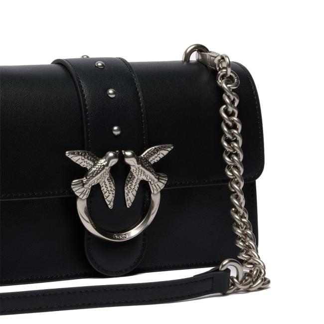Pinko Mini Borsa a tracolla Love One Nero Old Silver - 3