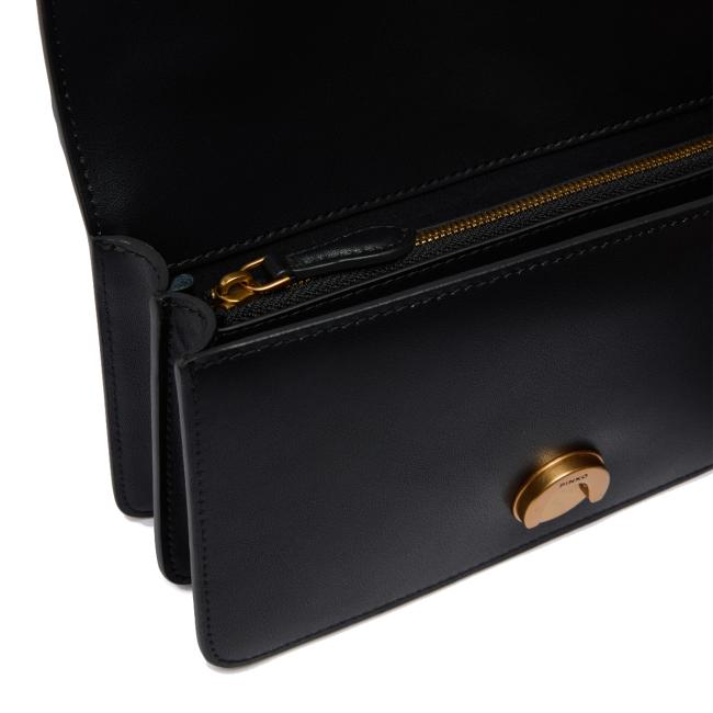 Pinko Mini Borsa a tracolla Love One Nero Antique Gold - 4