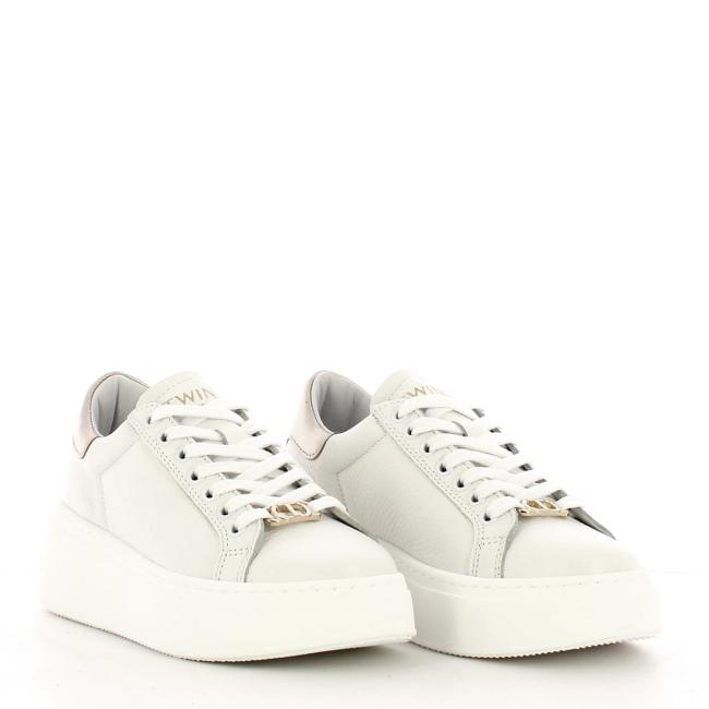 Twin Set Sneakers Flatform Bianco Ottico Oro - 2
