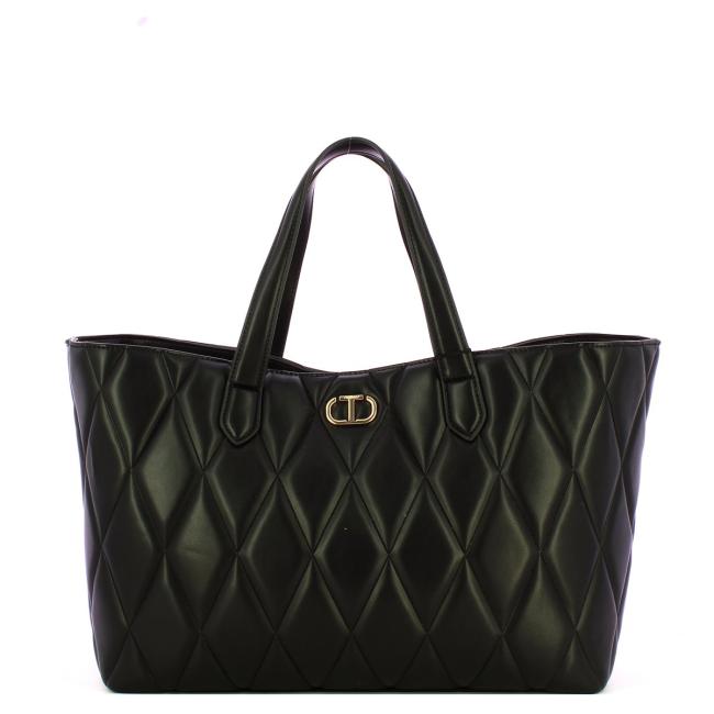 Twinset Tote Grande Waffle Bag Nero - 1
