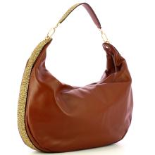 Borbonese Hobo Bag Oyster Large Cuoio OP Naturale - 2