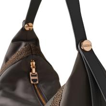 Borbonese Hobo Bag New Orbit Medium Clay Grey - 4