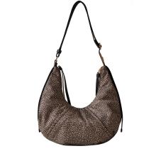 Borbonese Borsa Hobo Small OP Naturale Nero - 3