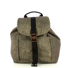 Borbonese Zaino Medium OP Naturale Nero - 1
