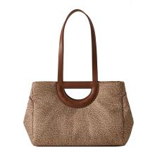 Borbonese Bouche Shopper Medium Beige Marrone - 1