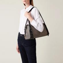 Borbonese Bauletto Metropole Medium OP Naturale Nero - 5