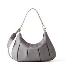Borbonese Hobo Bag Croissant Medium Cloud - 1