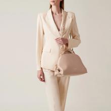 Borbonese Borsa a mano Sexy Bag Medium in pelle Porridge - 5