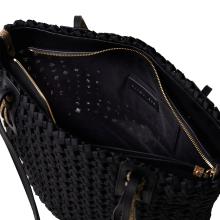 Borbonese Shopping Bag La Nido Large Nero OP Naturale - 4