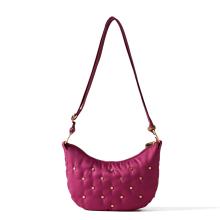 Borbonese Mini Borsa Luna Bag Colette Amarone OP Naturale - 3