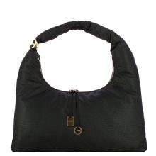 Borbonese Hobo Bag Twinnie Large Dark Black - 1