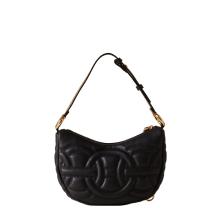 Borbonese Rondo' Borsa Hobo Small Nero OP Naturale - 3