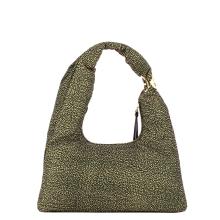 Borbonese Hobo Bag Twinnie Small OP Naturale Nero - 3