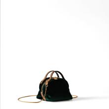 Borbonese Mini Sexy Bag in velluto Alloro OP Naturale - 2