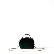 Borbonese Mini Sexy Bag in velluto Alloro OP Naturale - 3