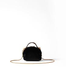 Borbonese Mini Sexy Bag in velluto Nero OP Naturale - 3
