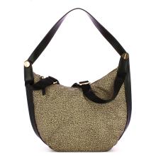 Borbonese Hobo Bag Medium OP Naturale Nero - 1