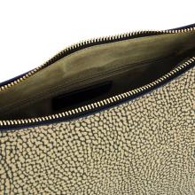 Borbonese Tracolla Luna Bag Smal OP Naturale Nero - 4