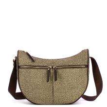 Borbonese Tracolla Luna Bag Middle OP Naturale Testa Moro - 1