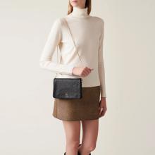Borbonese Tracollina Mini Bag in pelle Nero - 5