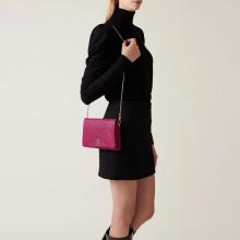 Borbonese Tracollina Mini Bag in pelle Amarone - 5