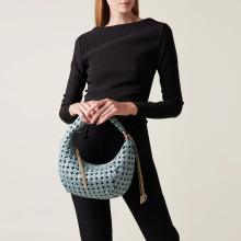Borbonese Mini Hobo Bag La Nido Edera OP Naturale - 6