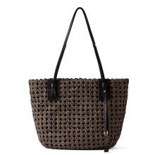 Borbonese Borsa shopping La Nido OP Naturale Nero - 1