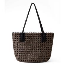 Borbonese Borsa shopping La Nido OP Naturale Nero - 3