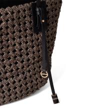 Borbonese Borsa shopping La Nido OP Naturale Nero - 4