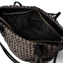Borbonese Borsa shopping La Nido OP Naturale Nero - 5