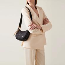 Borbonese Mini Borsa Luna Bag Colette Nero OP Naturale - 6