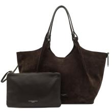 Gianni Chiarini Borsa a spalla Dua in camoscio Moka - 5