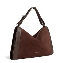 Coccinelle Borsa a mano Elinor Suede Bicolor Brunette Brunette - 2