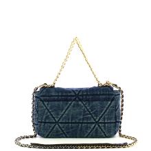 Gaëlle Borsa a spalla Regular Denim Matelassé Blue - 3