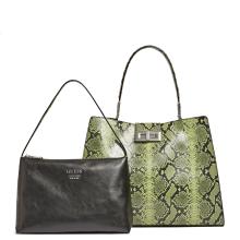 Guess Borsa a mano Monia in pelle pitonata Sage Green - 3