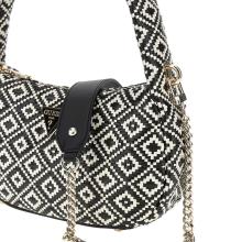 Guess Borsa a spalla Rianee in rafia Black - 4