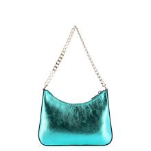 Iuntoo Borsa a spalla Media Eleganza Metallic Acqua - 3