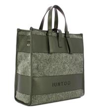 Iuntoo Shopper Grande Caldo Essenziale Grigio Lana Cotta Grigio - 2