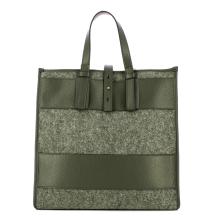 Iuntoo Shopper Grande Caldo Essenziale Grigio Lana Cotta Grigio - 3
