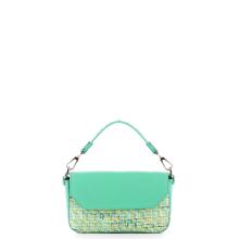 Iuntoo Mini Borsa a mano Essenziale Tweed Azzurro - 1