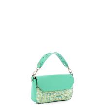 Iuntoo Mini Borsa a mano Essenziale Tweed Azzurro - 2