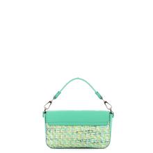 Iuntoo Mini Borsa a mano Essenziale Tweed Azzurro - 3