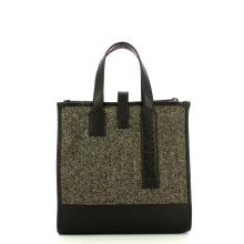 Iuntoo New Tote Piccola Nero + Spigato Nero - 1