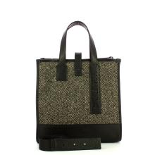Iuntoo New Tote Piccola Nero + Spigato Nero - 4