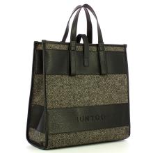 Iuntoo New Tote Grande Nero + Spigato Nero - 2