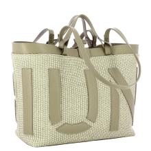 Iuntoo Shopping Sibilla Media Logo Raffia Cappuccino+Cappuccino - 2