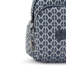 Kipling Zainetto Delia Mini Navy Sign Jacquard - 4